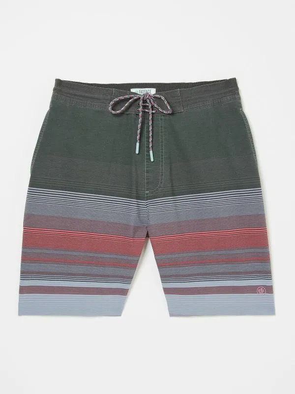 Fat Face Swimwear Men Camber Mid Pink Stripe Swim Shorts