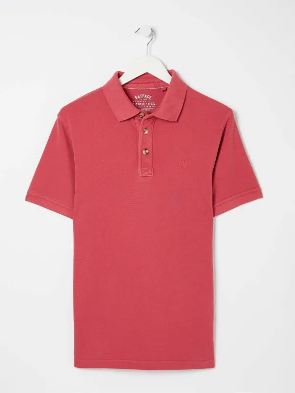 Fat Face Tall Collection Men Pink Pique Polo Shirt