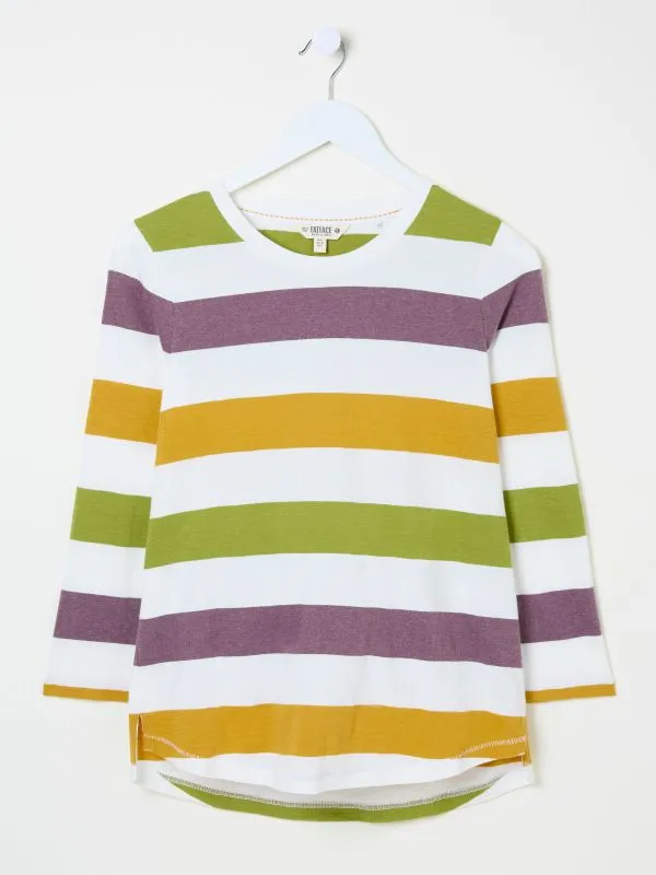 Fat Face Tops and TShirts Women Natalie Ivory 34 Sleeve 100 Cotton Top