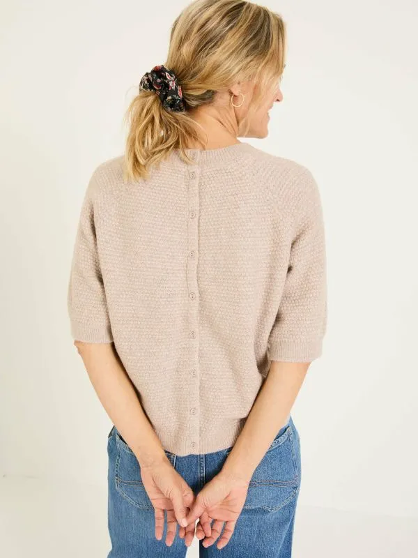 Fat Face Tops and TShirts Women Natural Zandra Textured Knitted TShirt