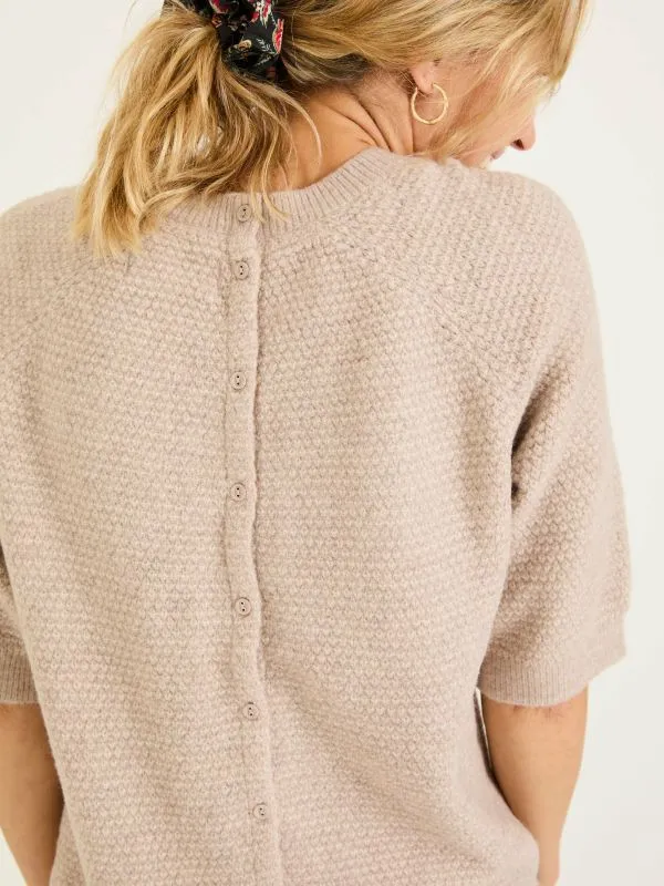 Fat Face Tops and TShirts Women Natural Zandra Textured Knitted TShirt