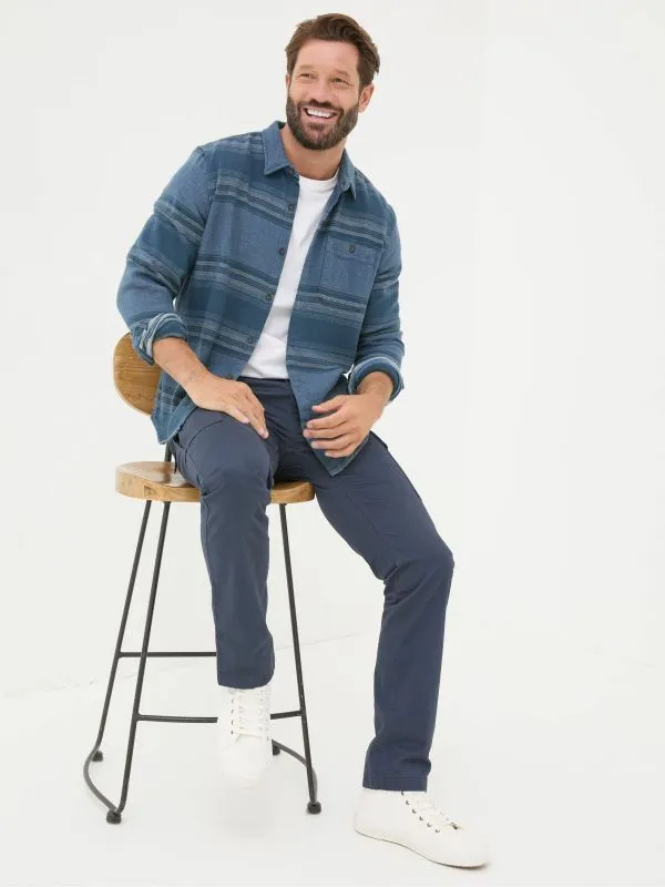 Fat Face Trousers Men Mawes Blue Navy Cargo Trousers