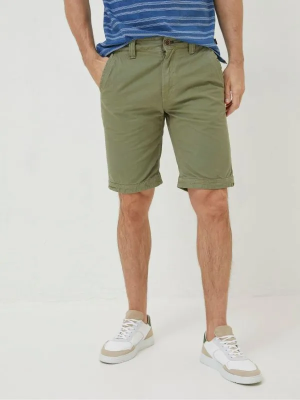 Fat Face Wardrobe Staples Men Green Cove Flat Front Shorts