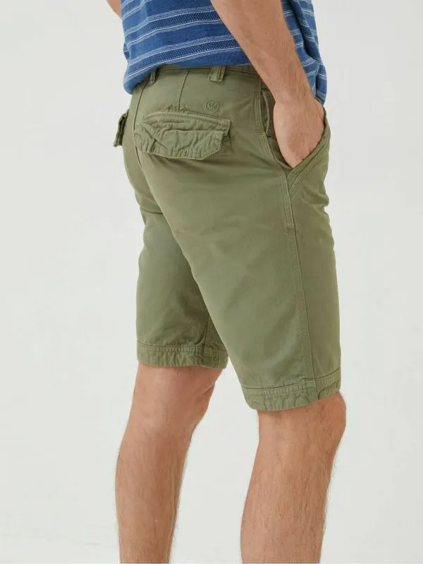 Fat Face Wardrobe Staples Men Green Cove Flat Front Shorts