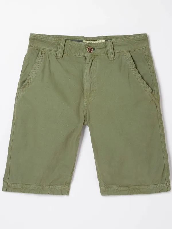Fat Face Wardrobe Staples Men Green Cove Flat Front Shorts