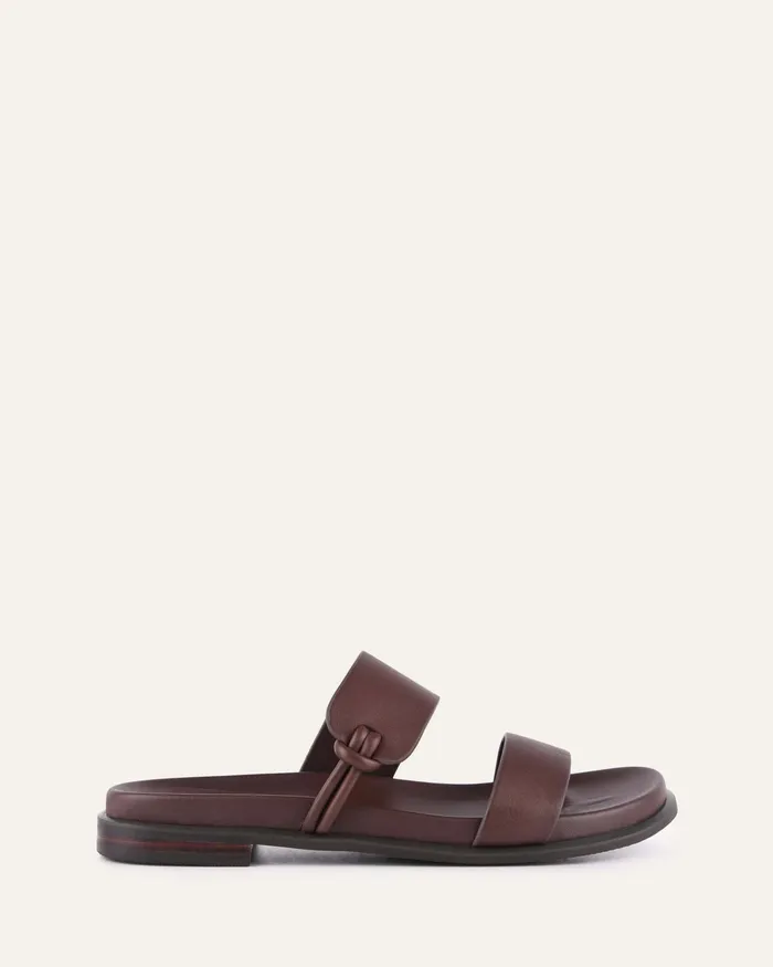 FLAT SANDALS jomercer Women Hayes flat sandals brown leather