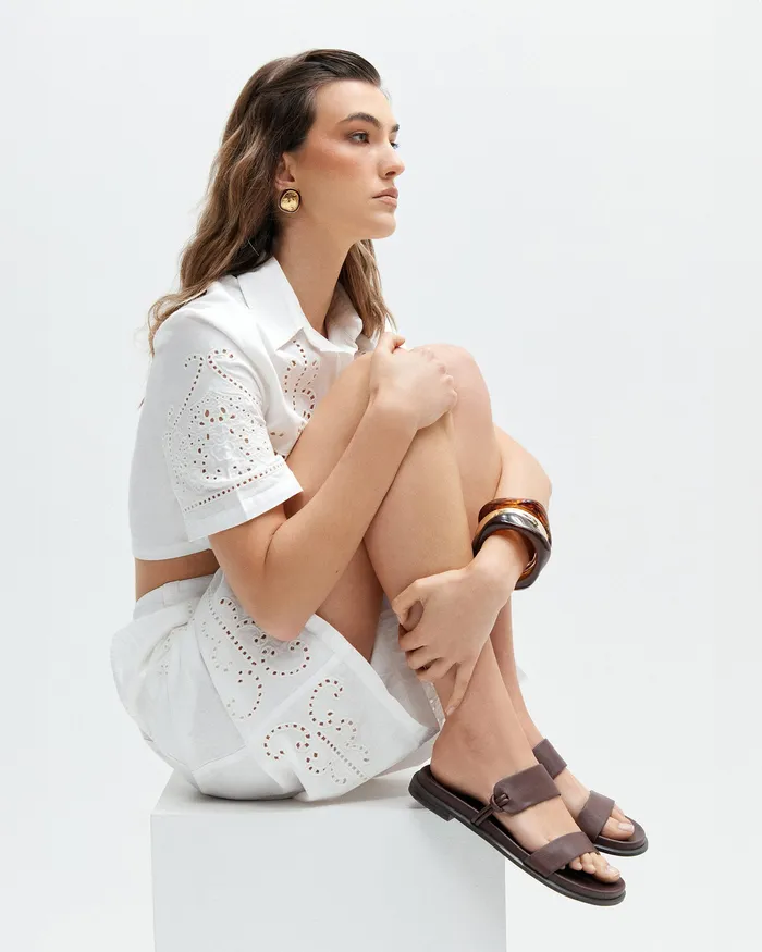 FLAT SANDALS jomercer Women Hayes flat sandals brown leather FLAT SANDALS jomercer Women Hayes flat sandals brown leather