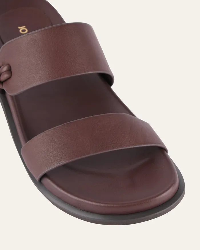 FLAT SANDALS jomercer Women Hayes flat sandals brown leather FLAT SANDALS jomercer Women Hayes flat sandals brown leather