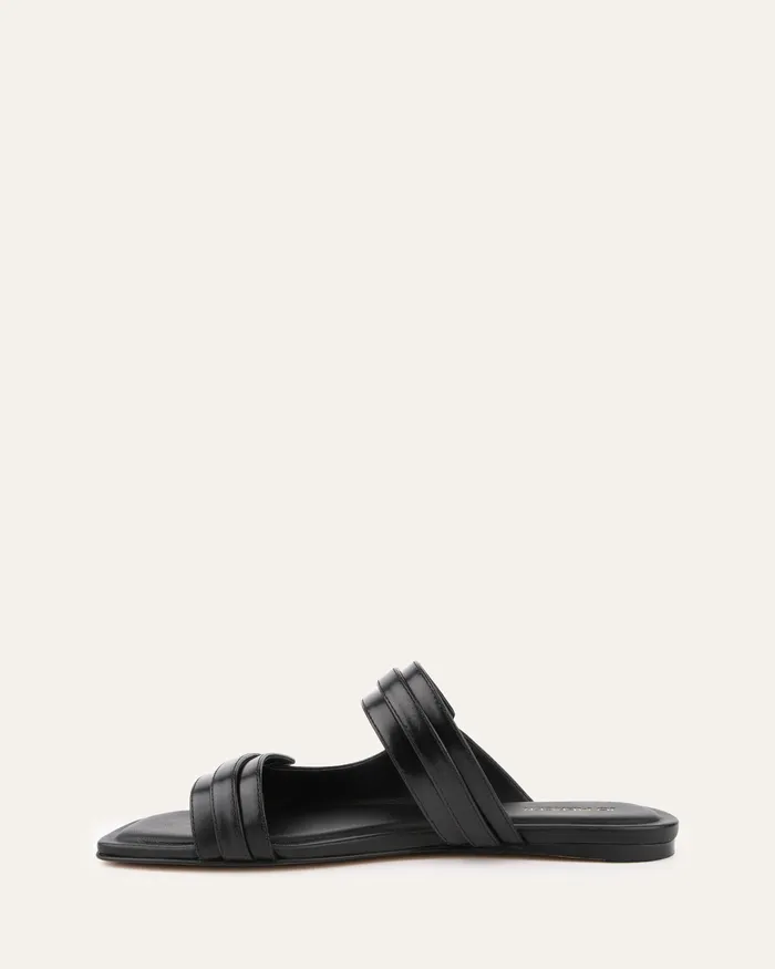 FLAT SANDALS jomercer Women Quill flat sandals black leather
