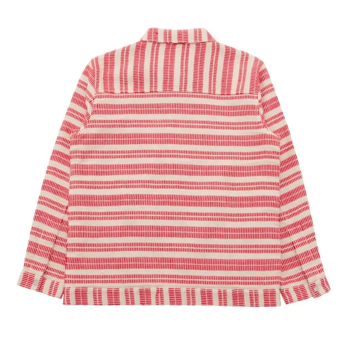 Folk Clothing Outerwear Assembly Jacket 8211 Ecru Vermilion Track Weave 8211 Womens