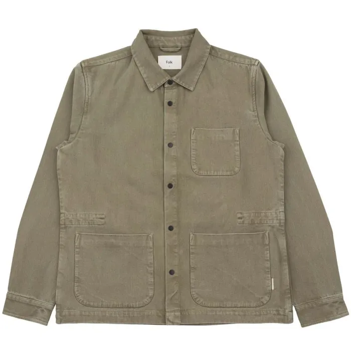Folk Clothing Outerwear Twill Assembly Jacket 8211 Olive 8211 Mens