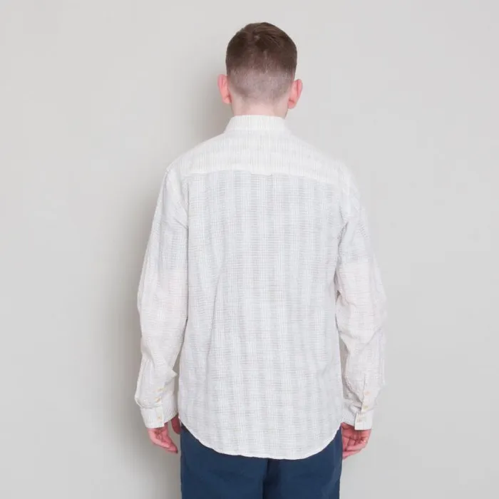 Folk Clothing Shirts Relaxed Fit Shirt 8211 Natural Crinkle Stripe 8211 Mens