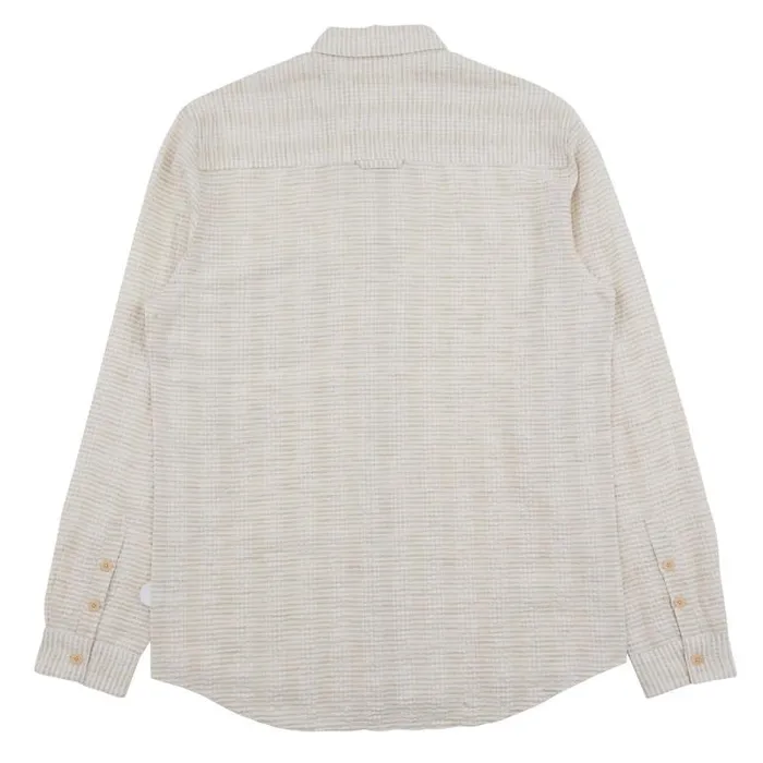 Folk Clothing Shirts Relaxed Fit Shirt 8211 Natural Crinkle Stripe 8211 Mens