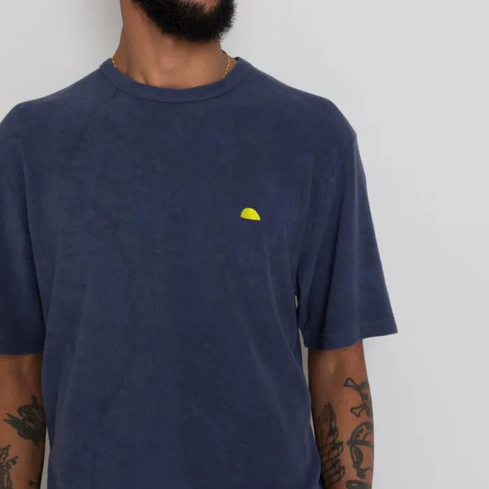 Folk Clothing TShirts Relaxed Assembly Tee 8211 Soft Navy Terry DP 8211 Mens