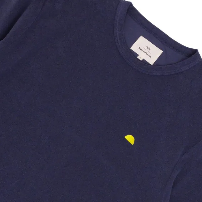 Folk Clothing TShirts Relaxed Assembly Tee 8211 Soft Navy Terry DP 8211 Mens