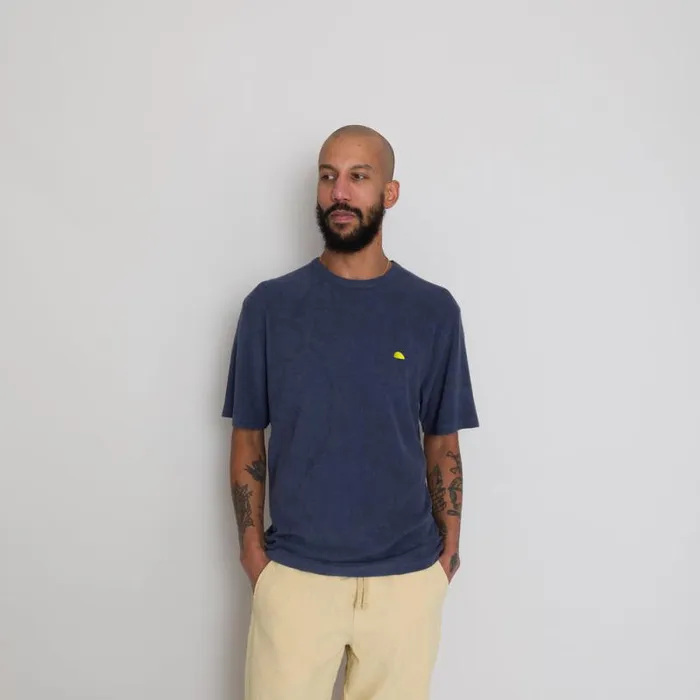 Folk Clothing TShirts Relaxed Assembly Tee 8211 Soft Navy Terry DP 8211 Mens