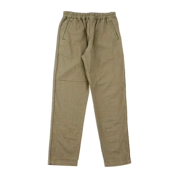 Folk Clothing Trousers Cotton Linen Trouser Drawcord 8211 Olive 8211 Mens