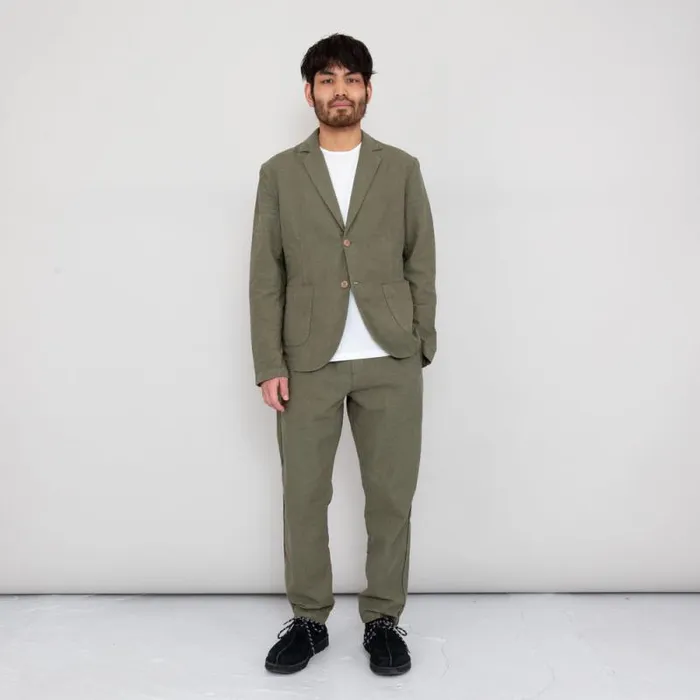 Folk Clothing Trousers Cotton Linen Trouser Drawcord 8211 Olive 8211 Mens