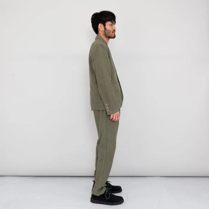 Folk Clothing Trousers Cotton Linen Trouser Drawcord 8211 Olive 8211 Mens