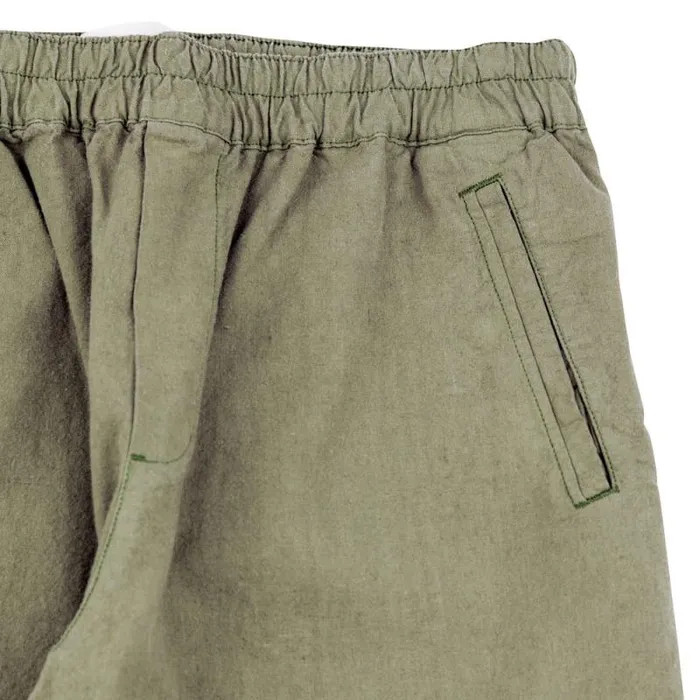 Folk Clothing Trousers Cotton Linen Trouser Drawcord 8211 Olive 8211 Mens