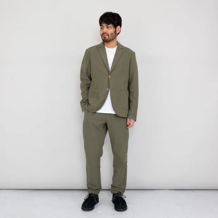 Folk Clothing Trousers Cotton Linen Trouser Drawcord 8211 Olive 8211 Mens