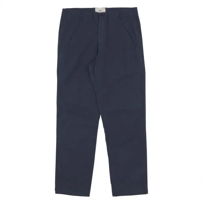 Folk Clothing Trousers Lean Assembly Pant 8211 Ash Navy 8211 Mens