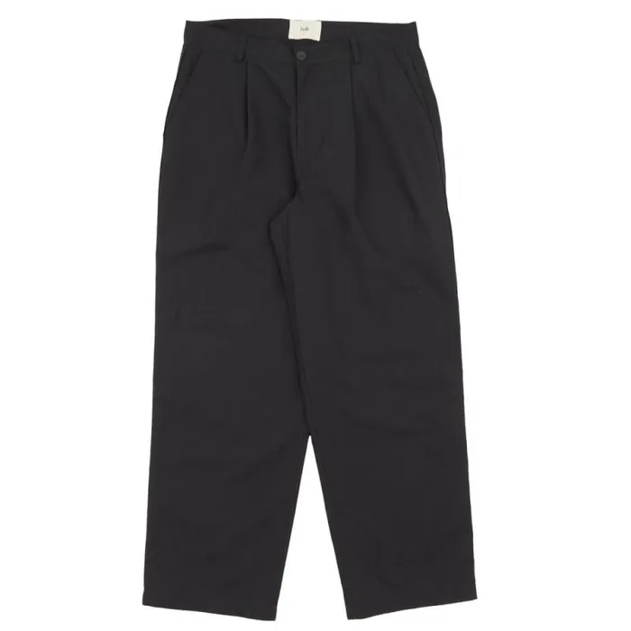 Folk Clothing Trousers Wide Fit Trouser 8211 Soft Black 8211 Mens