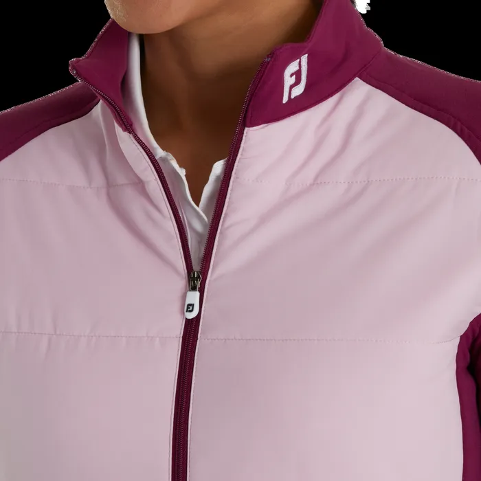 FootJoy Outer Layers Women Hybrid Jacket 8211 FJ Tour Logo Fig Pink