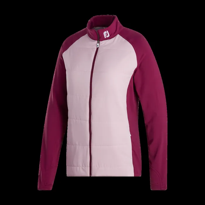 FootJoy Outer Layers Women Hybrid Jacket 8211 FJ Tour Logo Fig Pink