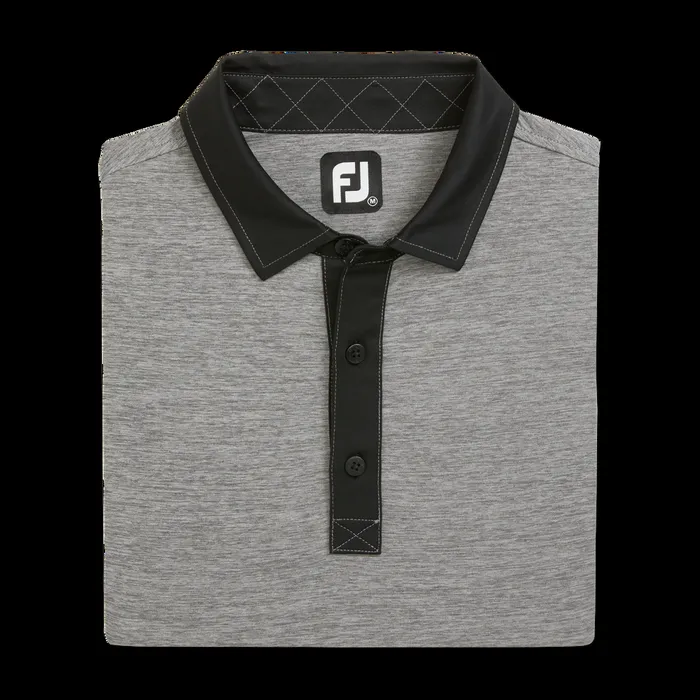 FootJoy Shirts Men Heather Lisle Heather Charcoal Black