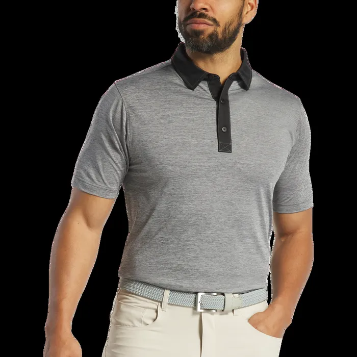 FootJoy Shirts Men Heather Lisle Heather Charcoal Black FootJoy Shirts Men Heather Lisle Heather Charcoal Black