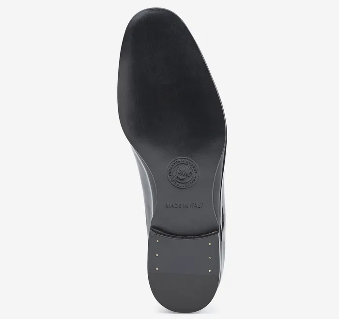Formal Shoes Men Kinser Plain Toe Black Italian Patent Calfskin Johnston and Murphy