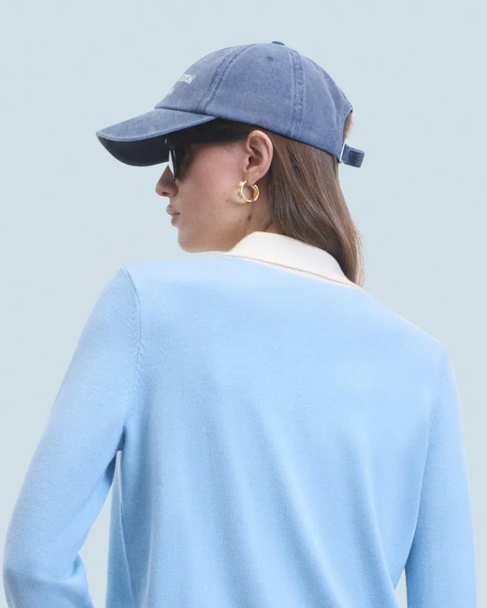 From Future Caps Creative Division Curved Visor Cap Washed Gray Blue