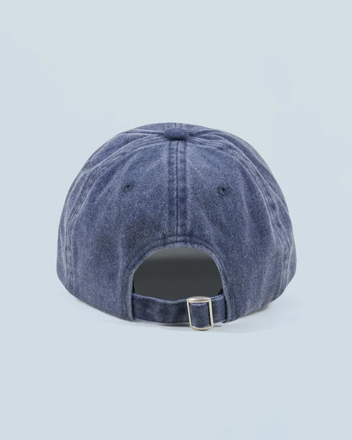 From Future Caps Creative Division Curved Visor Cap Washed Gray Blue