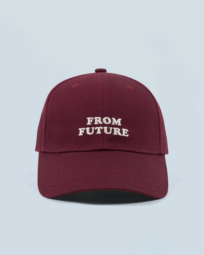 From Future Caps Curved Visor Cap Burgundy
