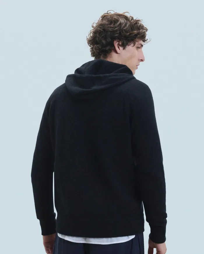 From Future Cashmere Sweaters Men Basic ZipUp Hoodie Light Heather Gray