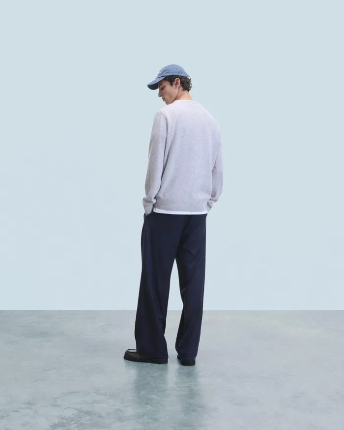 From Future Cashmere Sweaters Men Future Crewneck Sweater Light Heather Gray