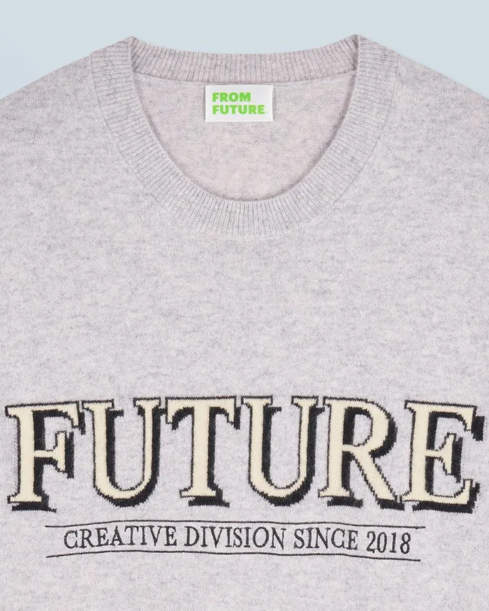 From Future Cashmere Sweaters Men Future Crewneck Sweater Light Heather Gray