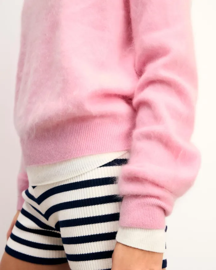 From Future Cashmere Sweaters Women Brushed Crewneck Sweater Navy