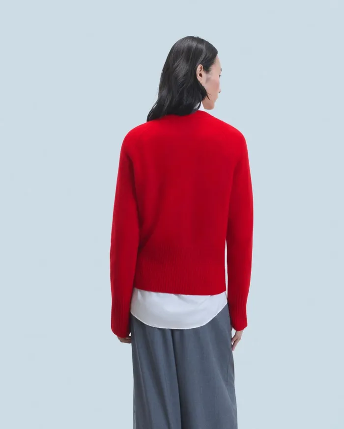From Future Cashmere Sweaters Women Crewneck Sweater Hot Red