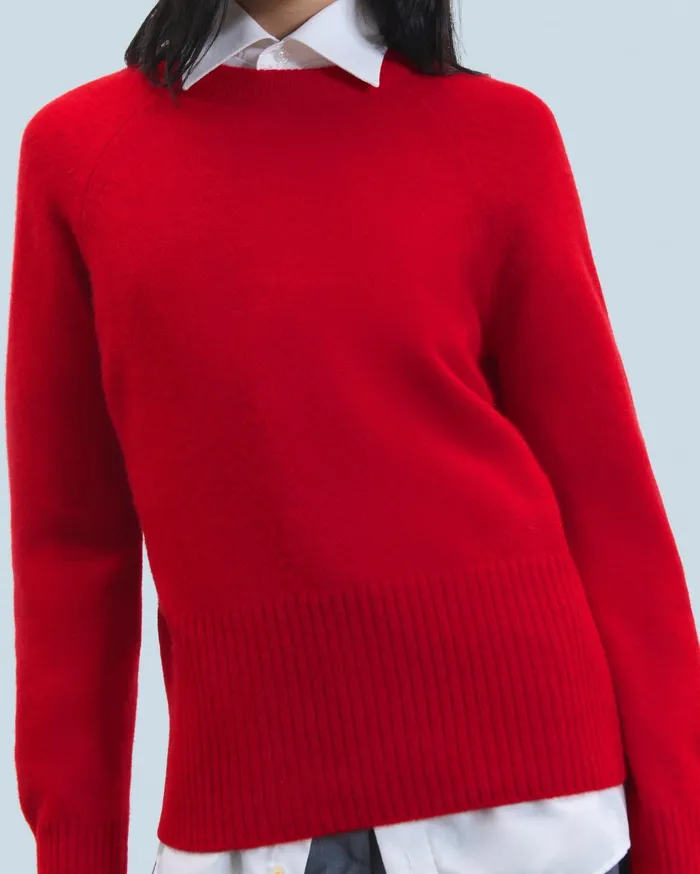 From Future Cashmere Sweaters Women Crewneck Sweater Hot Red