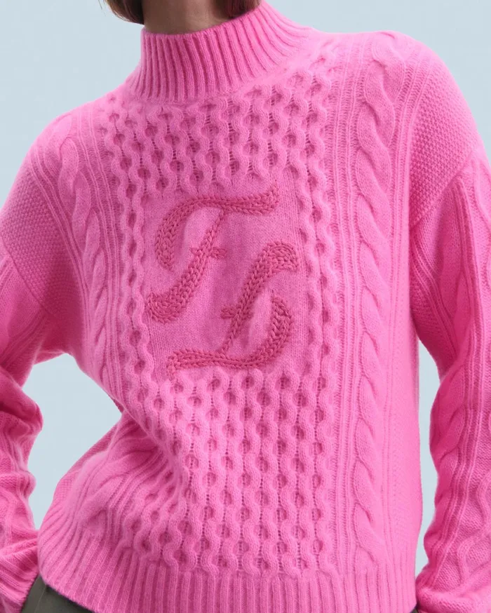 From Future Cashmere Sweaters Women Mock Neck Sweater Dreamy Pink