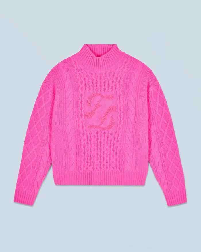 From Future Cashmere Sweaters Women Mock Neck Sweater Dreamy Pink