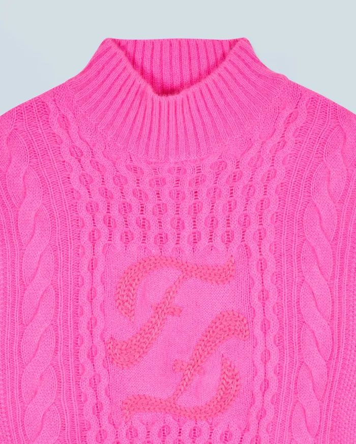From Future Cashmere Sweaters Women Mock Neck Sweater Dreamy Pink
