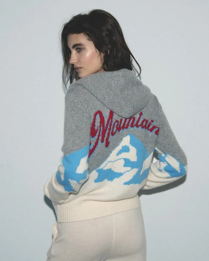 From Future Cashmere Sweaters Women Mountain Hoodie Sweater White