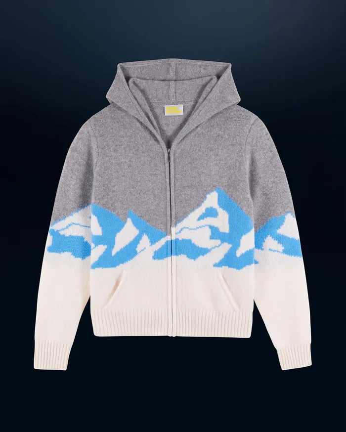 From Future Cashmere Sweaters Women Mountain Hoodie Sweater White