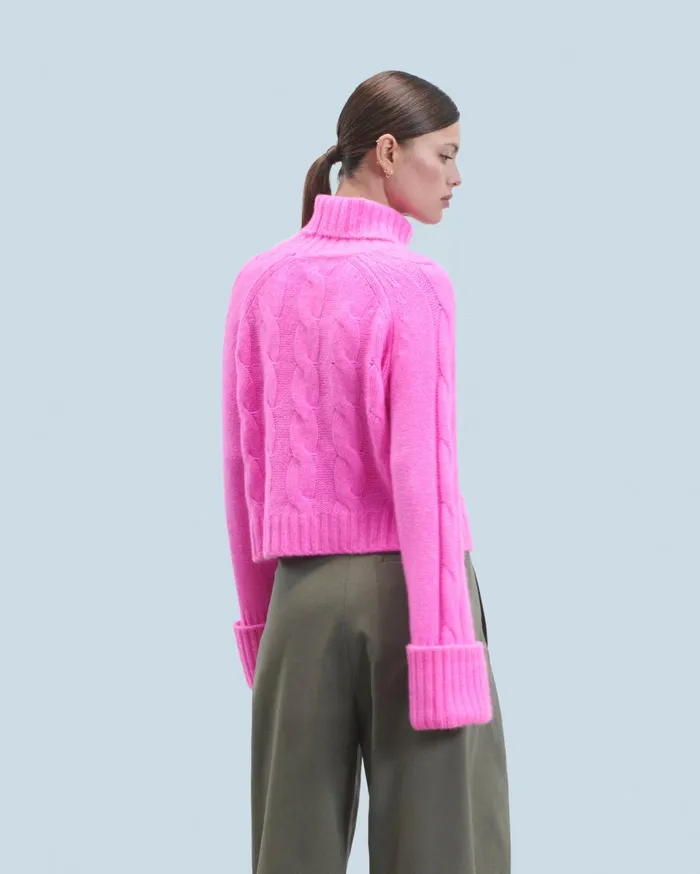 From Future Cashmere Sweaters Women Turtleneck Sweater Pink