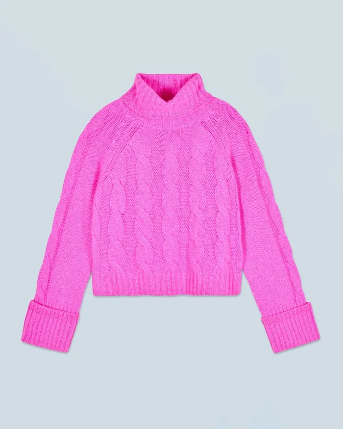 From Future Cashmere Sweaters Women Turtleneck Sweater Pink
