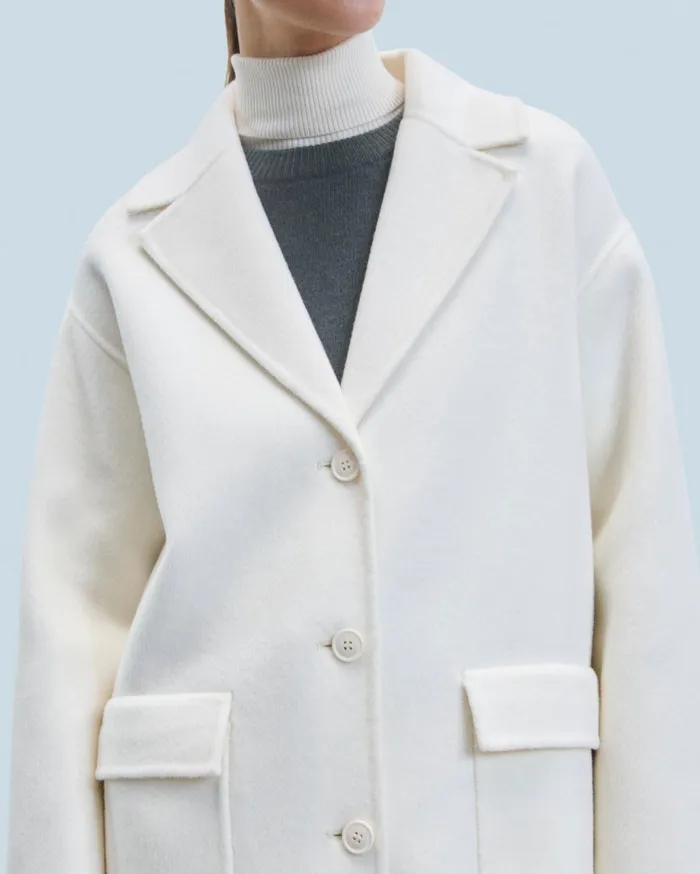 From Future Coats and Jackets Women Outerwear Coat With Pockets White