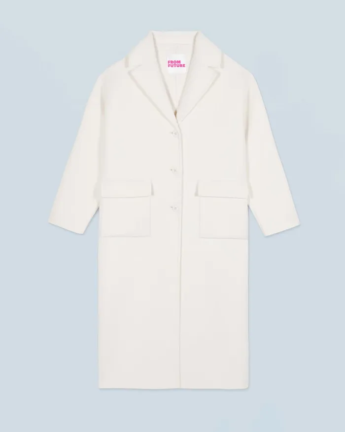 From Future Coats and Jackets Women Outerwear Coat With Pockets White
